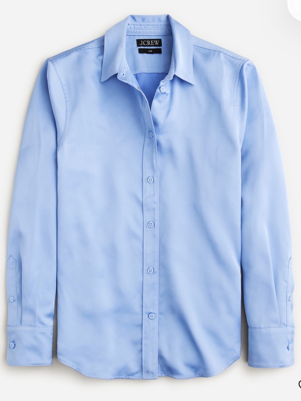 J. Crew Drapey Light Blue Button-Down Shirt lister crepe